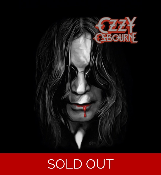 Ozzy Osbourne Blood Lips Fabric Poster 30"x40"